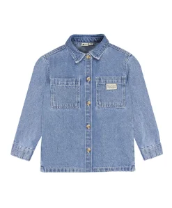 Jongens overhemd lange mouw blauw