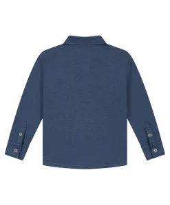 Jongens overhemd lange mouw blauw