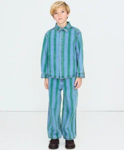 Jongens overhemd lange mouw blauw