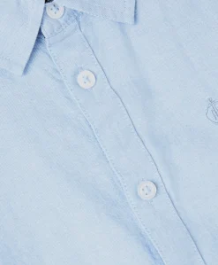 Jongens overhemd lange mouw blauw