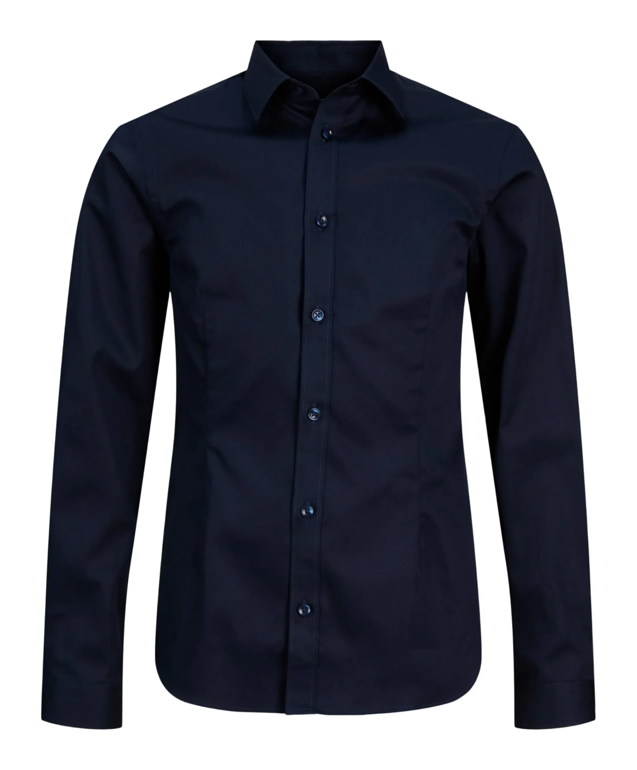 Jongens overhemd lange mouw blauw