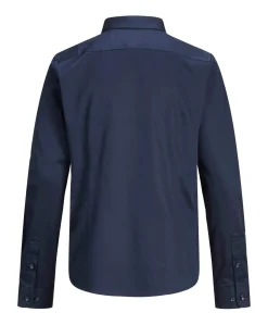 Jongens overhemd lange mouw blauw
