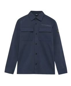 Jongens overhemd lange mouw blauw