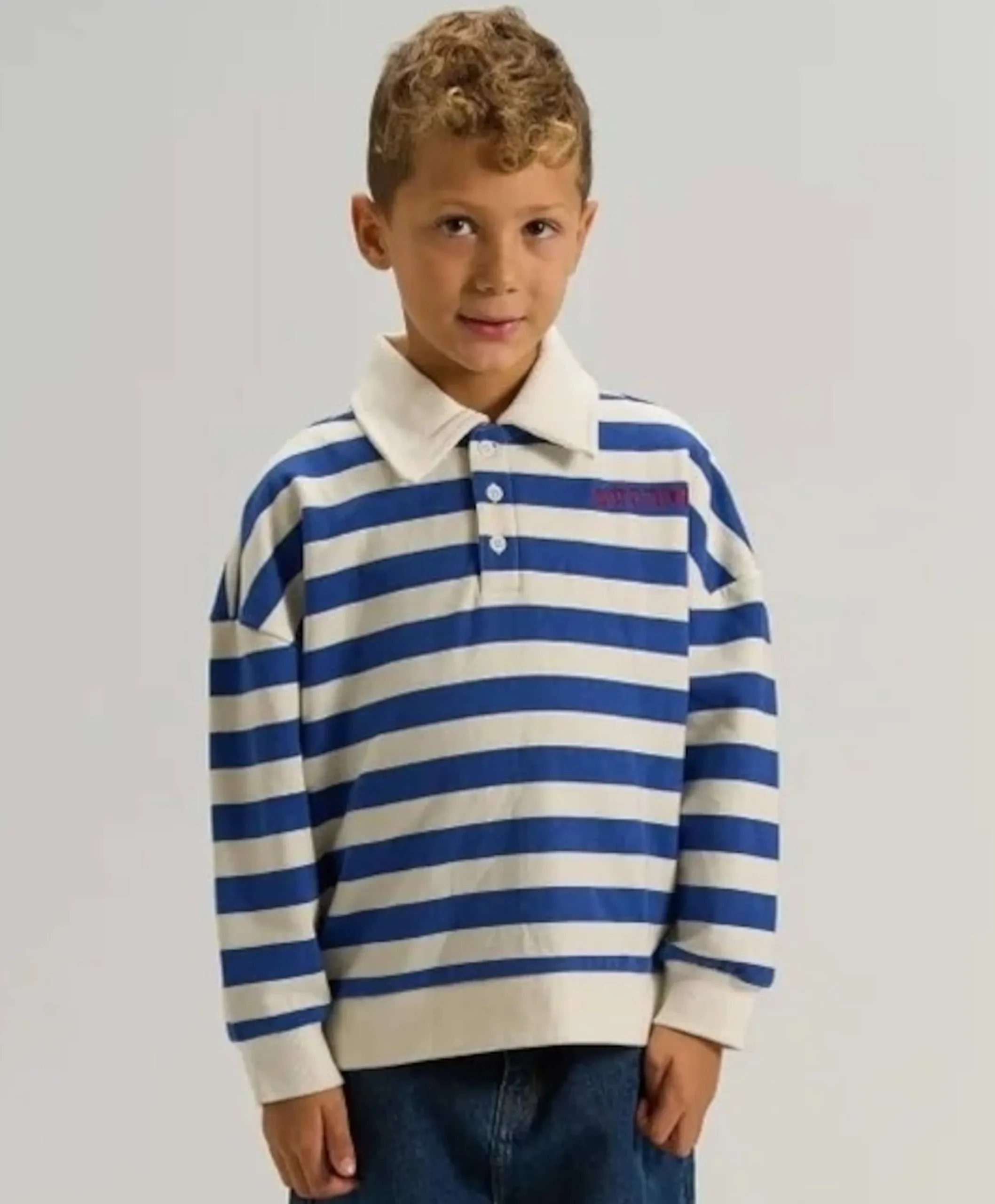 Jongens polo blauw