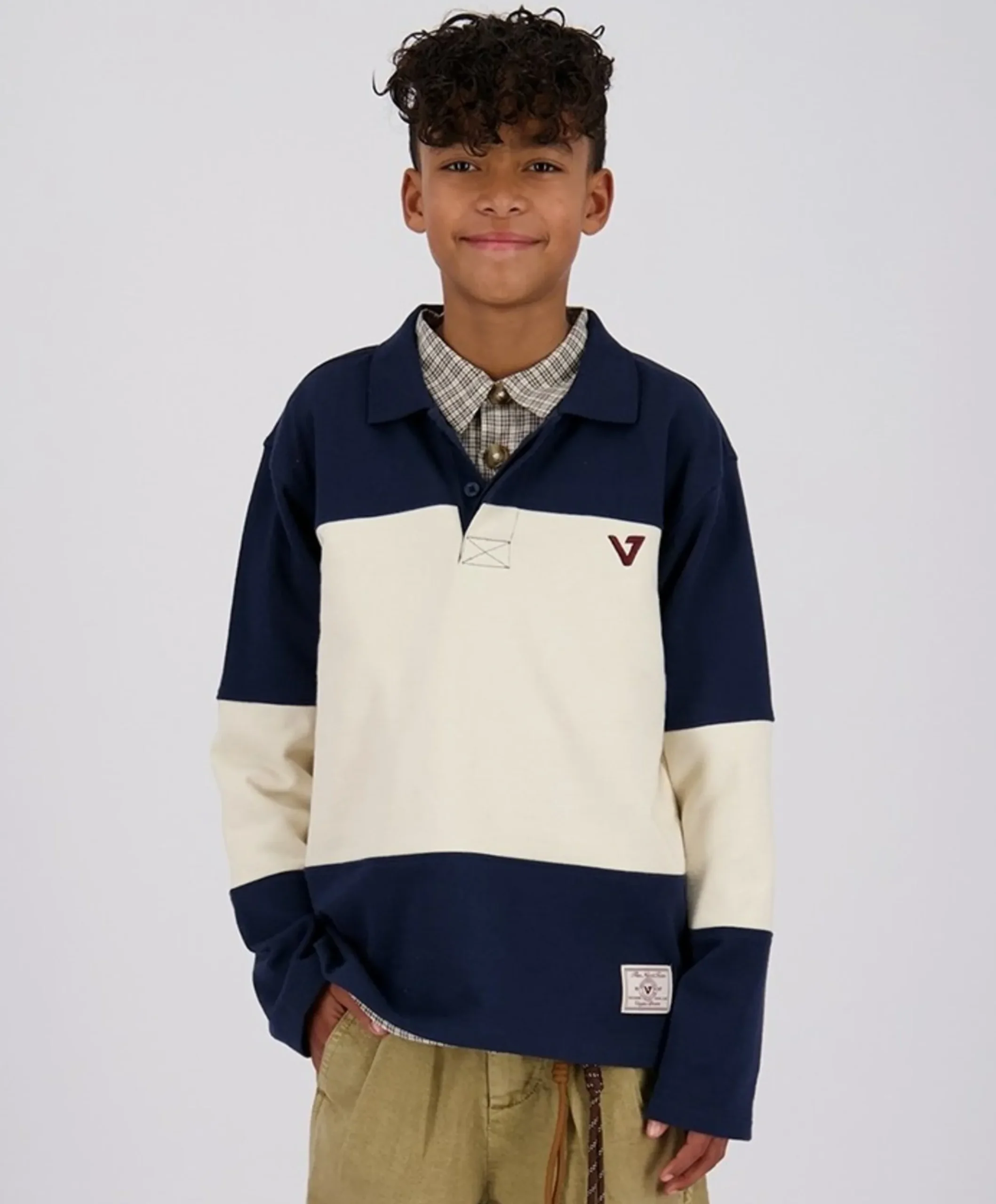 Jongens polo blauw
