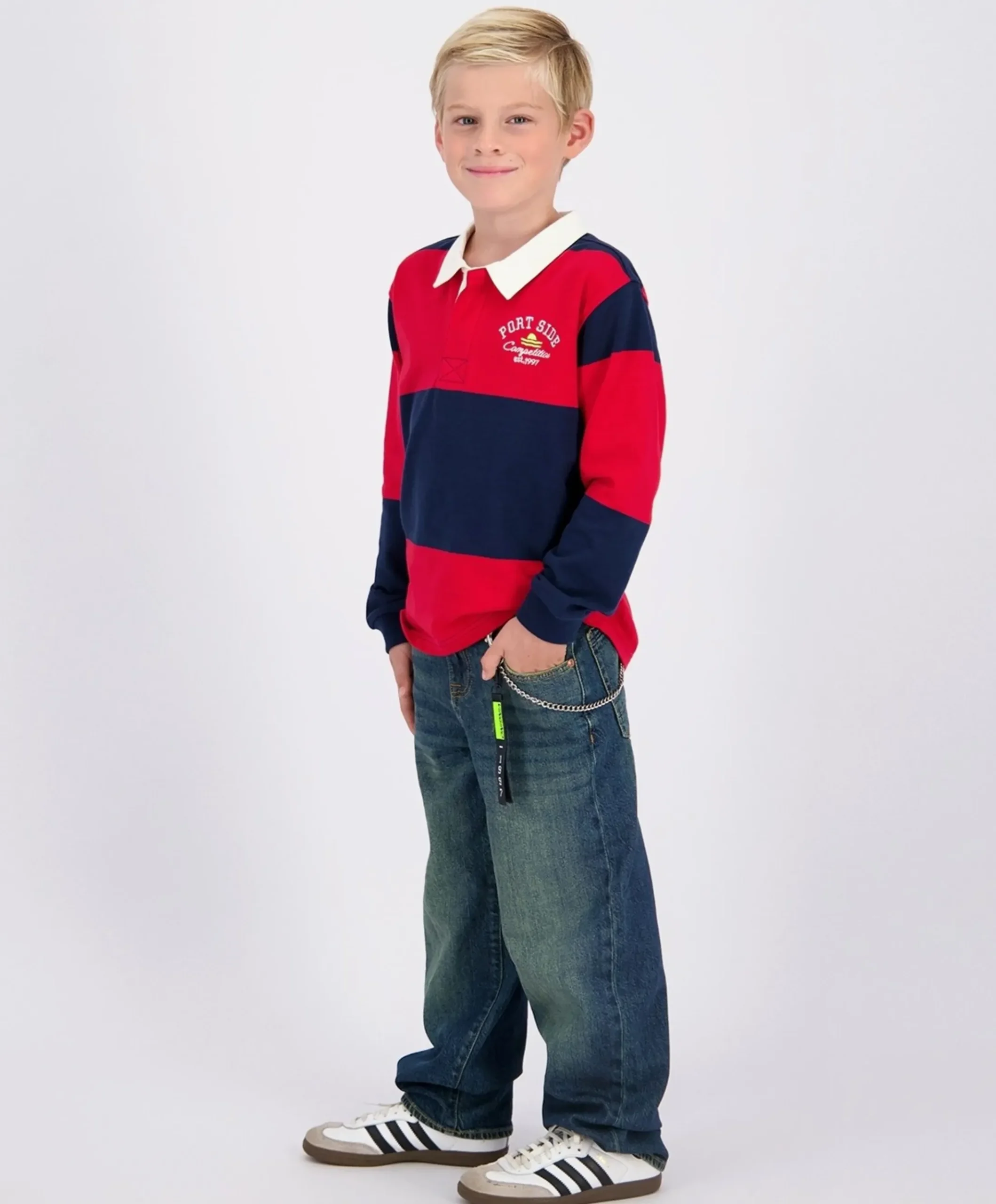 Jongens polo rood