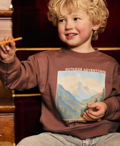 Jongens sweater bruin