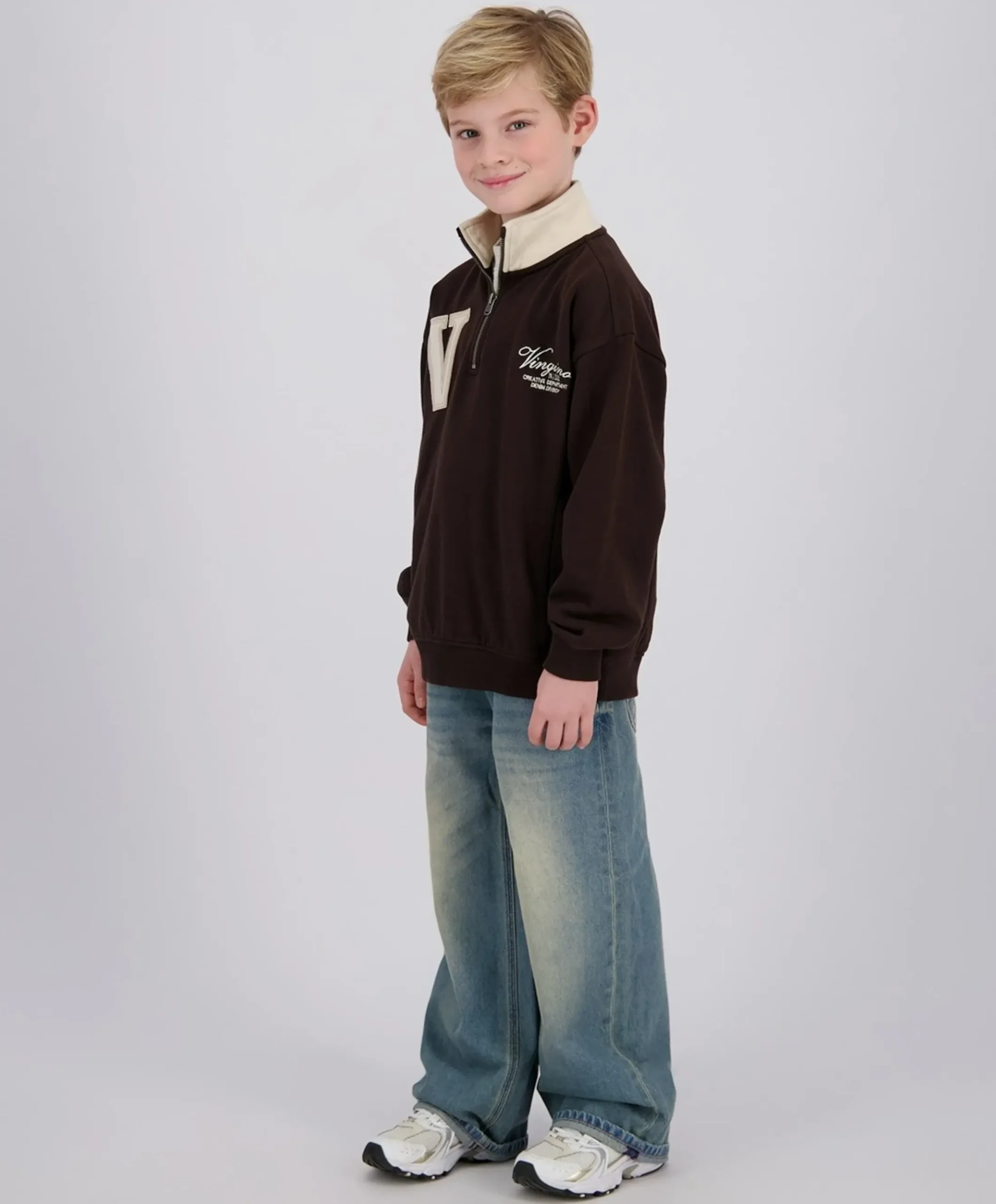Jongens sweater bruin