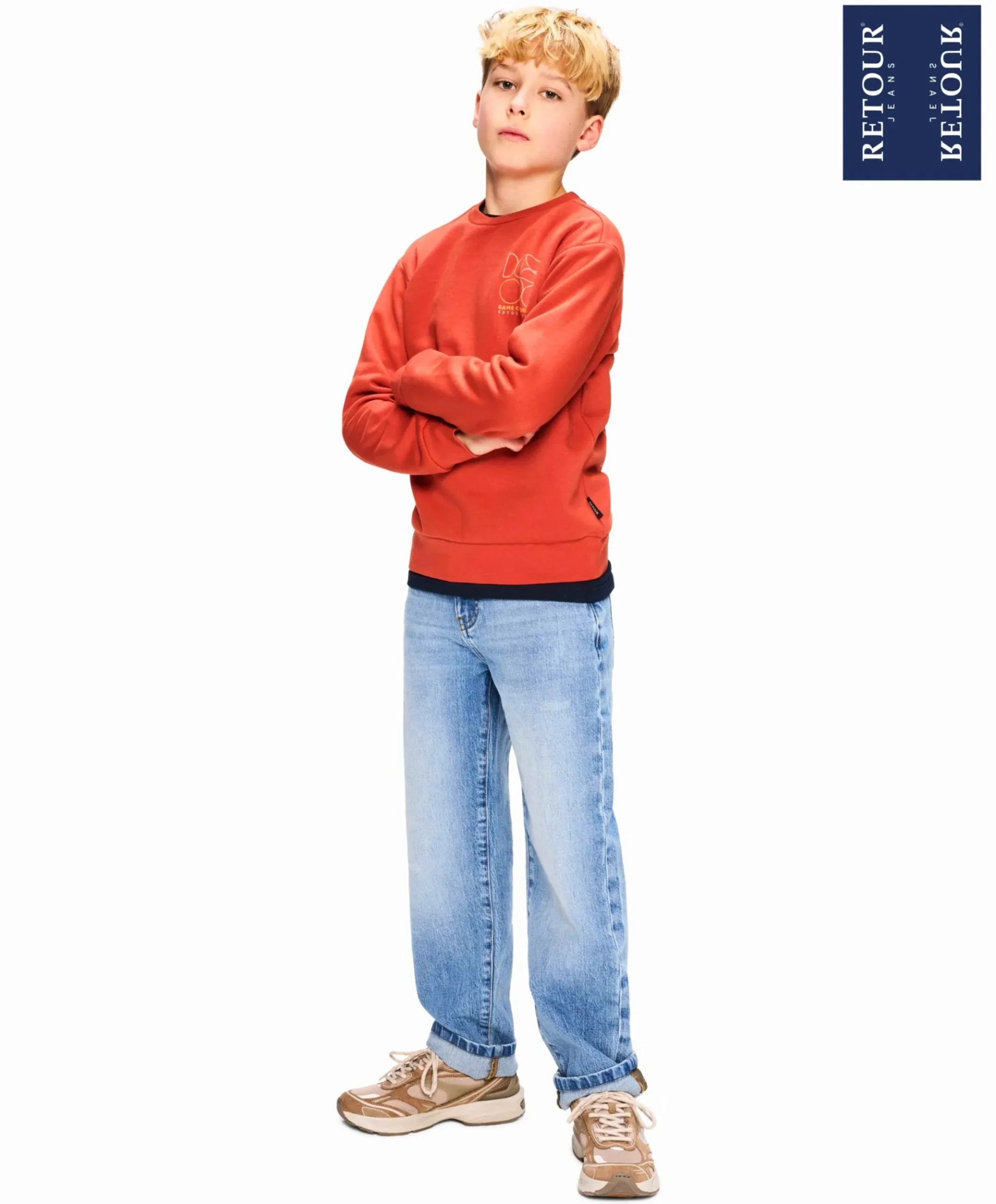Jongens sweater oranje