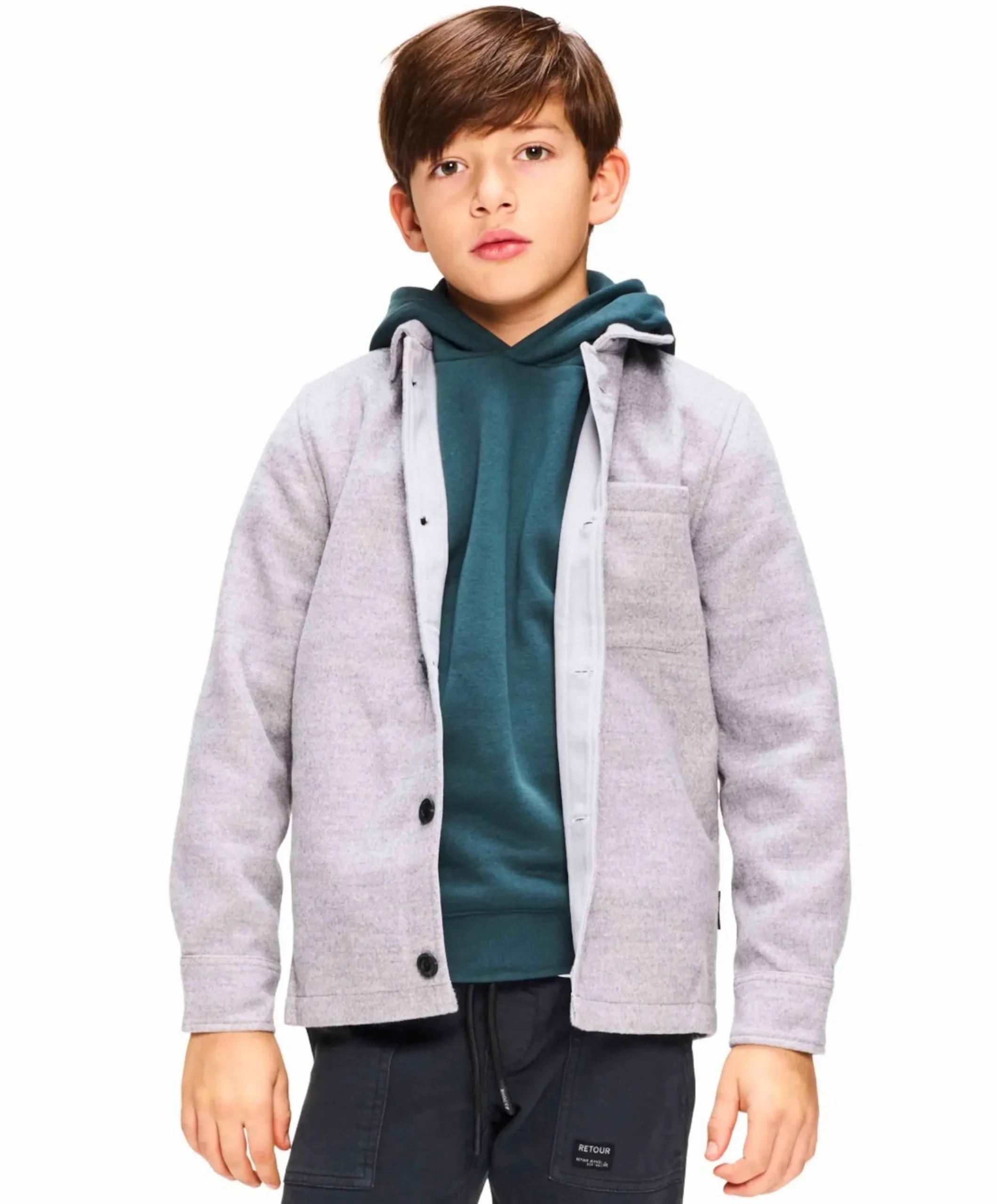 Jongens vest grijs