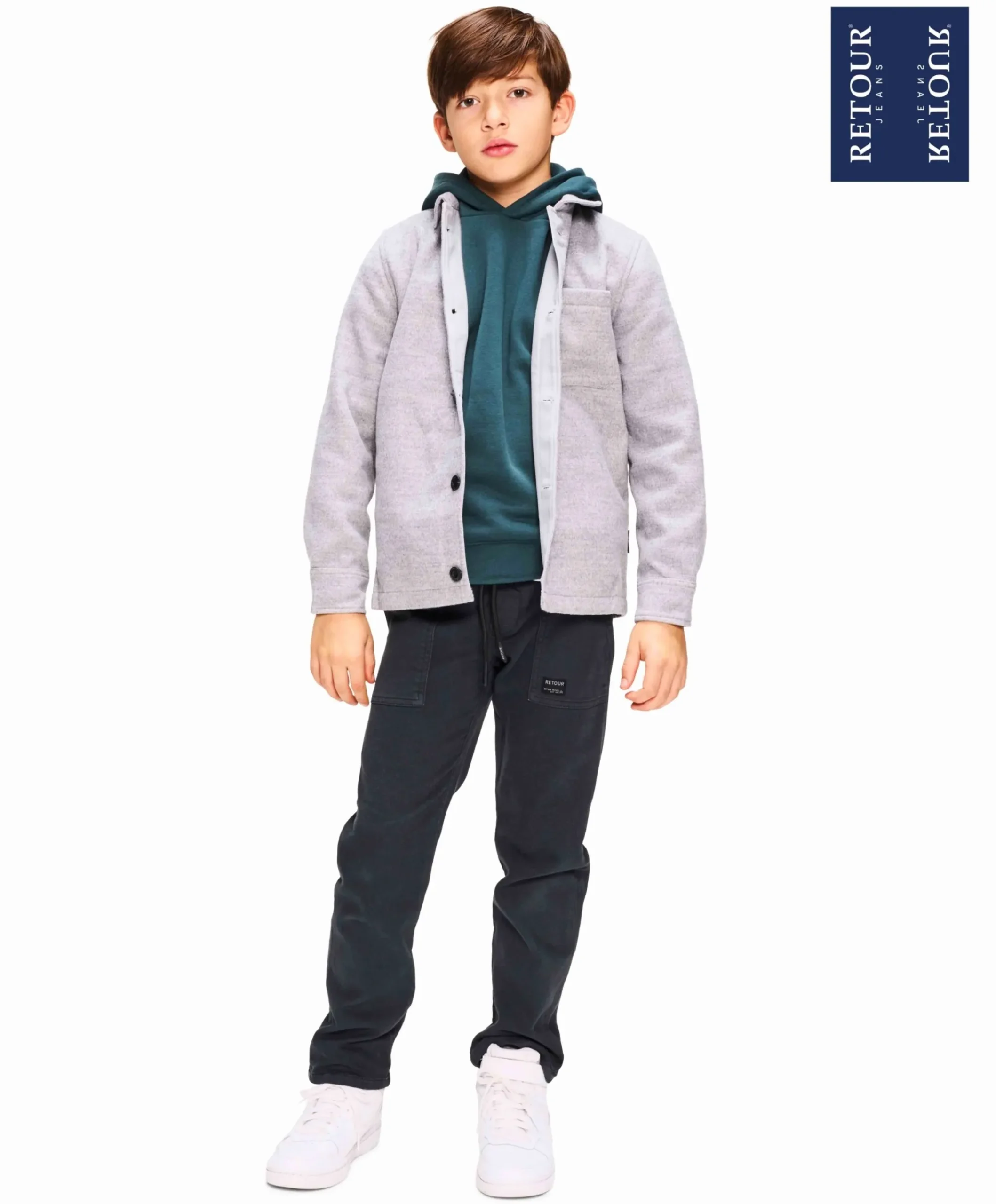 Jongens vest grijs