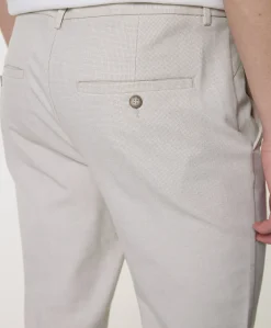 JOSHPL 189 BEIGE MICRO CHECK heren broek beige