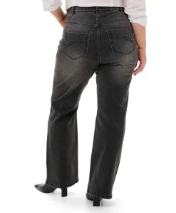 KCflora Flared dames jeans grijs