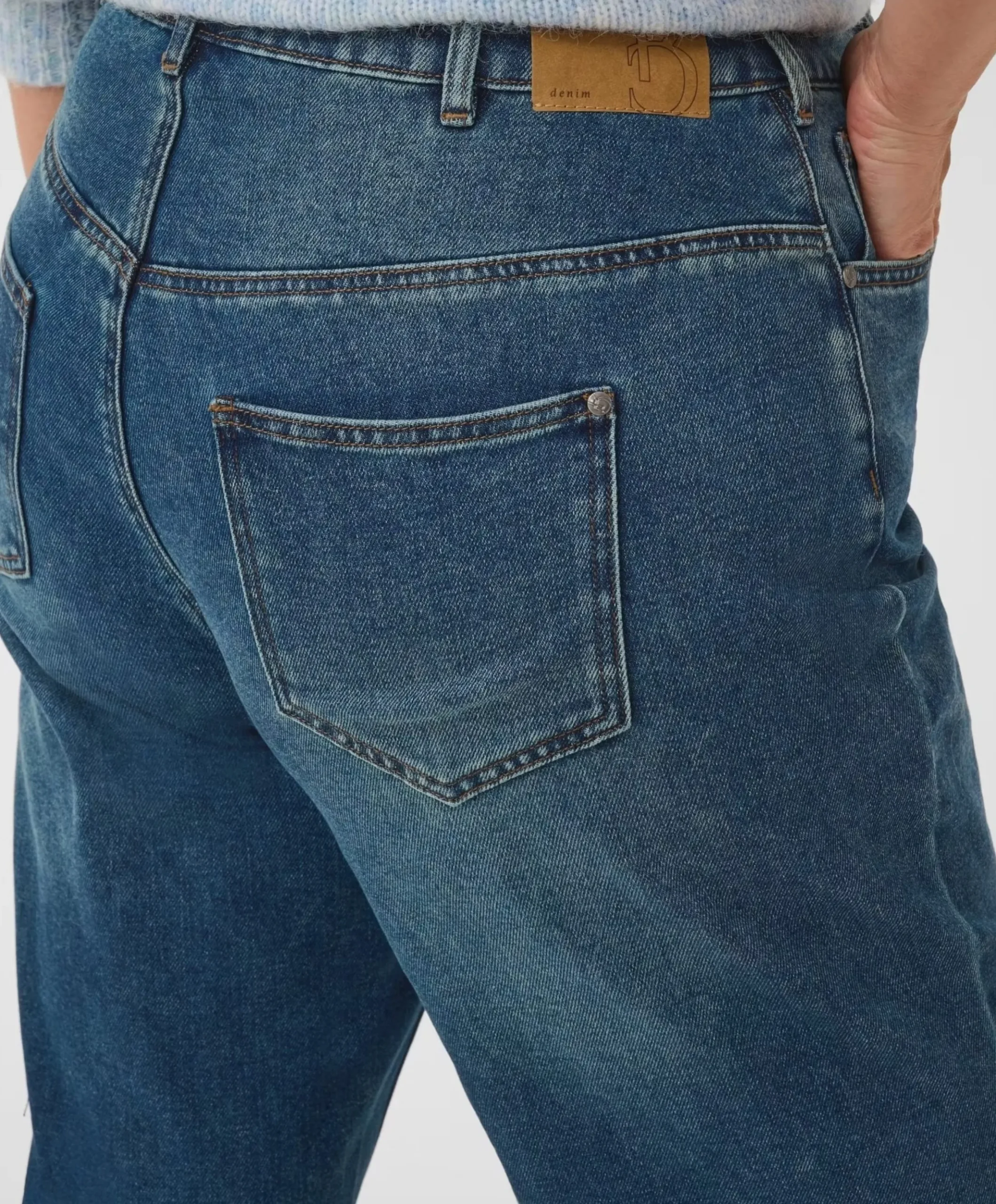 KCninna Cropped Barrel dames jeans blauw