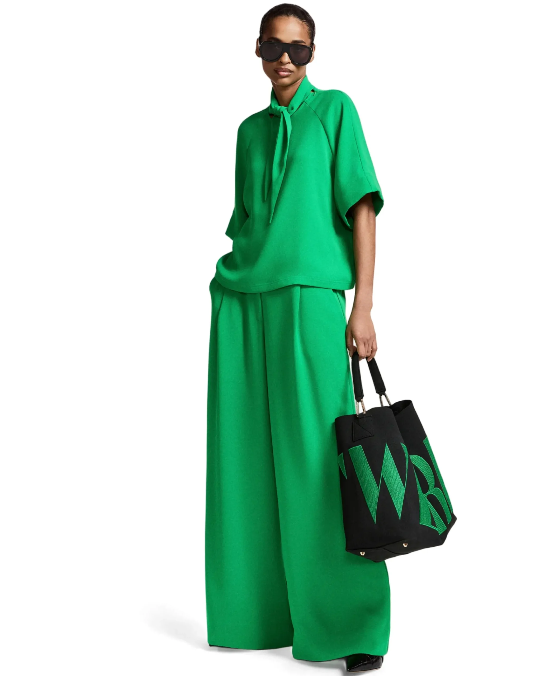 Kelsea Wide Leg dames pantalon groen