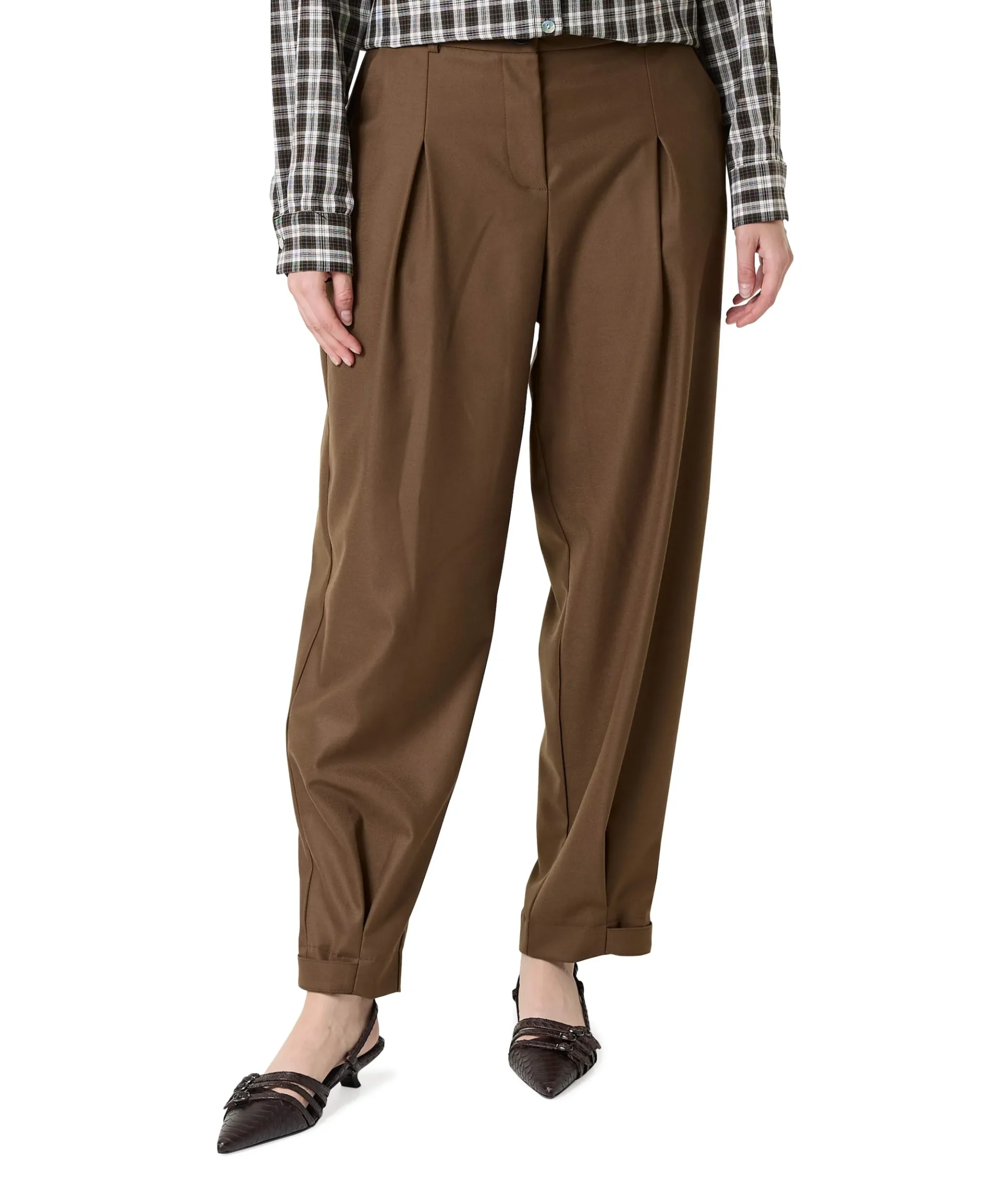 KIARA w 430 barrel long button strap at bott dames broek bruin