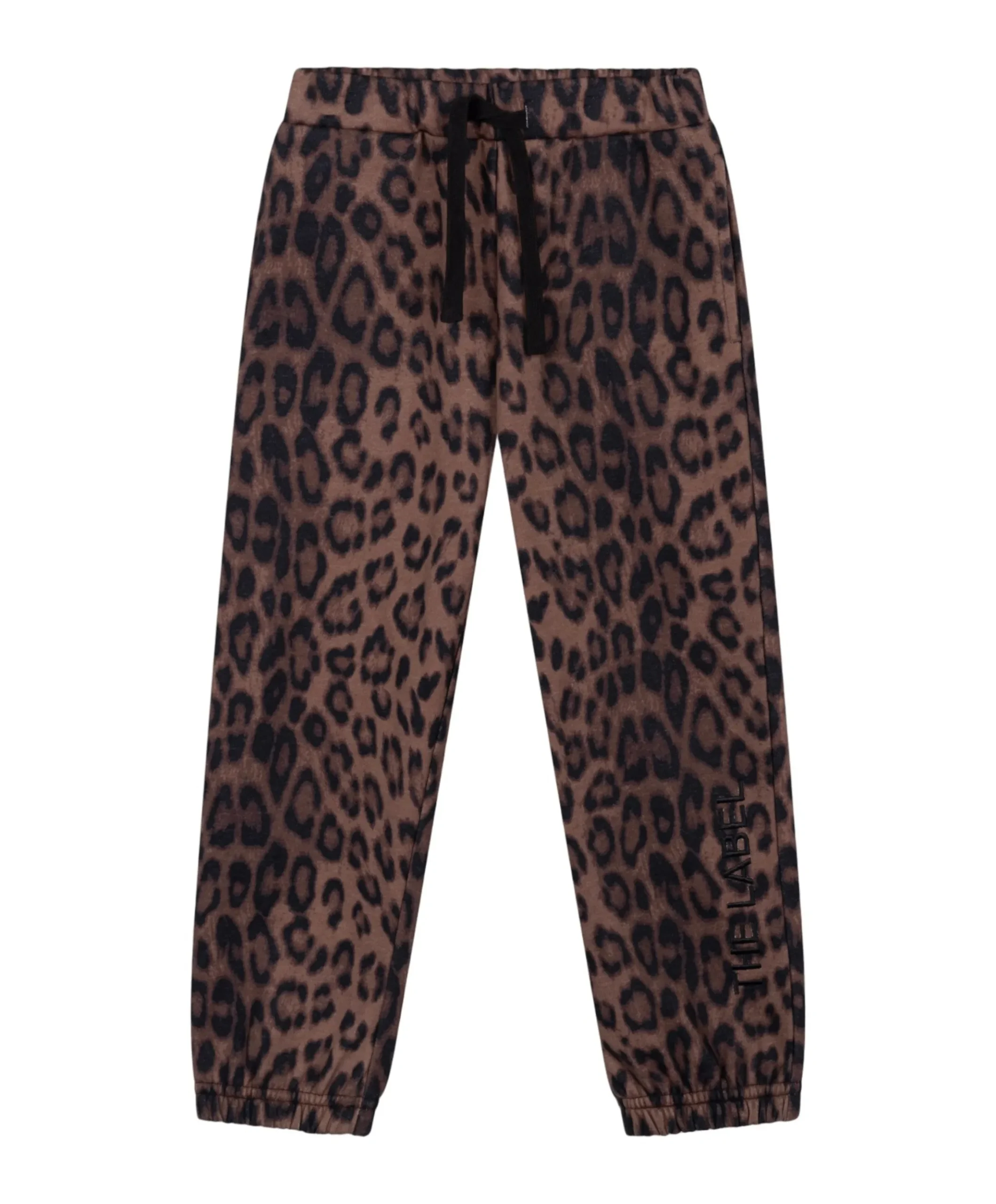 Kids knitted leopard meisjes broek bruin