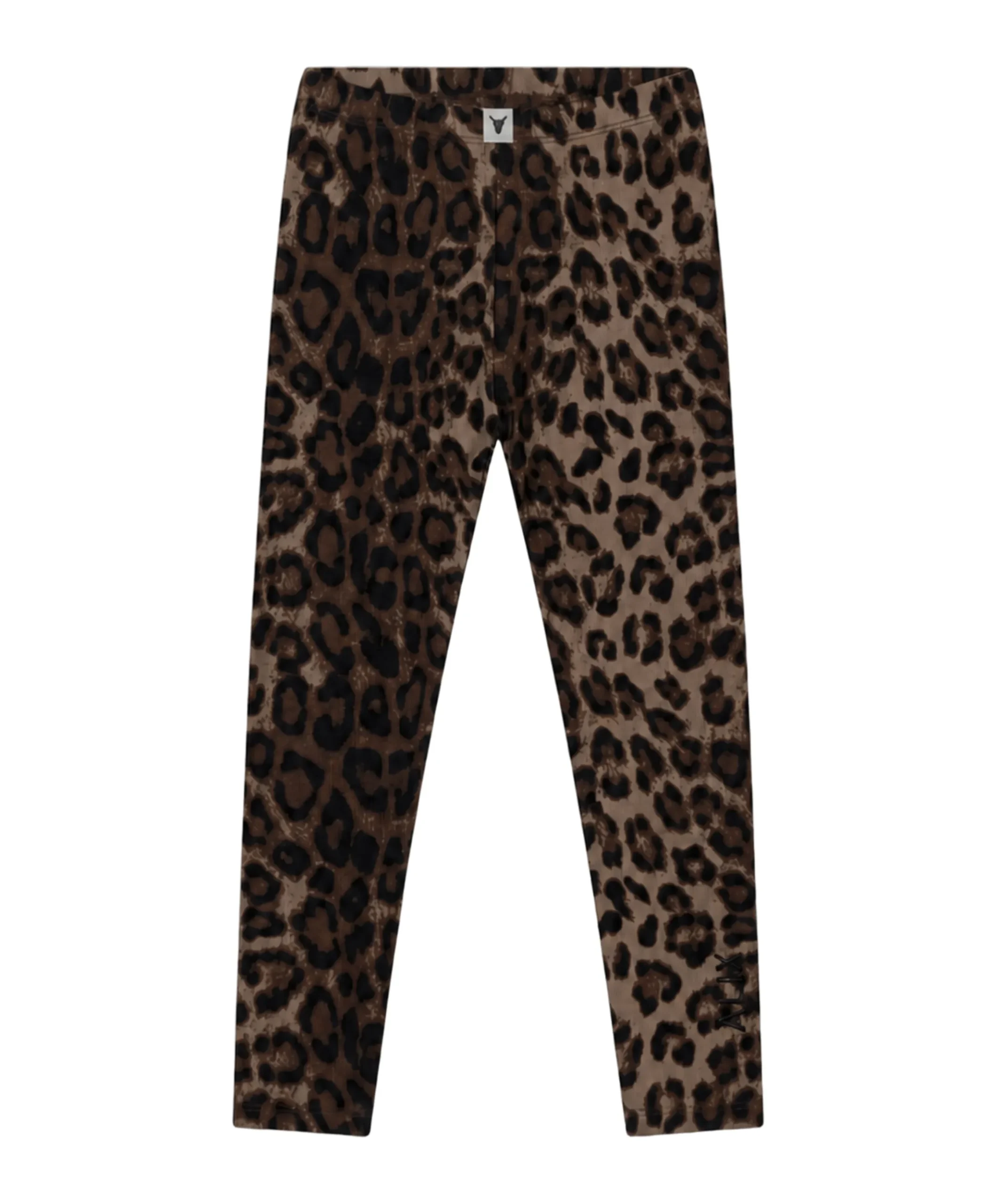 knitted tiger legging meisjes broek bruin
