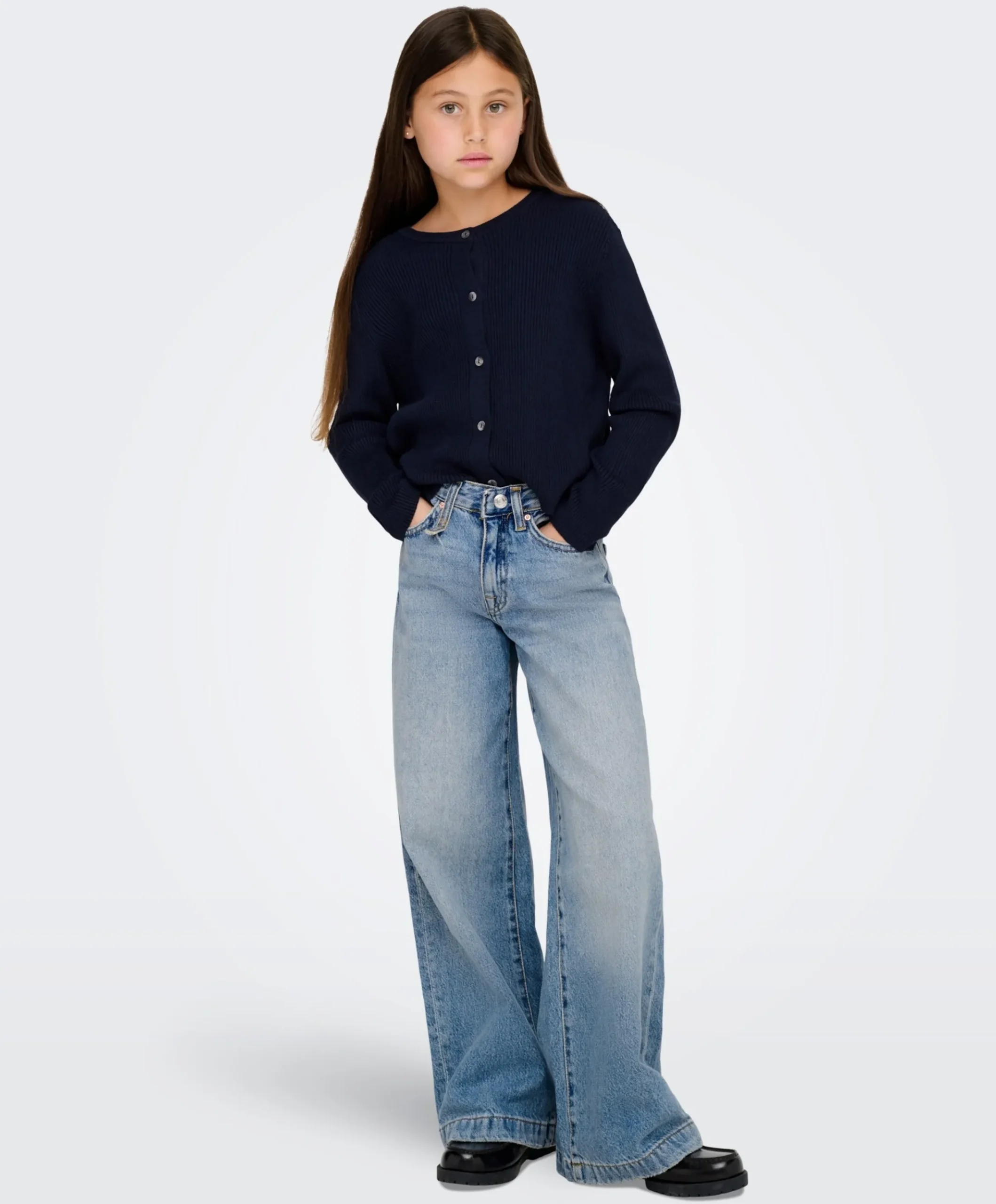 KOGBROOME HW WIDE DNM TAI meisjes jeans blauw