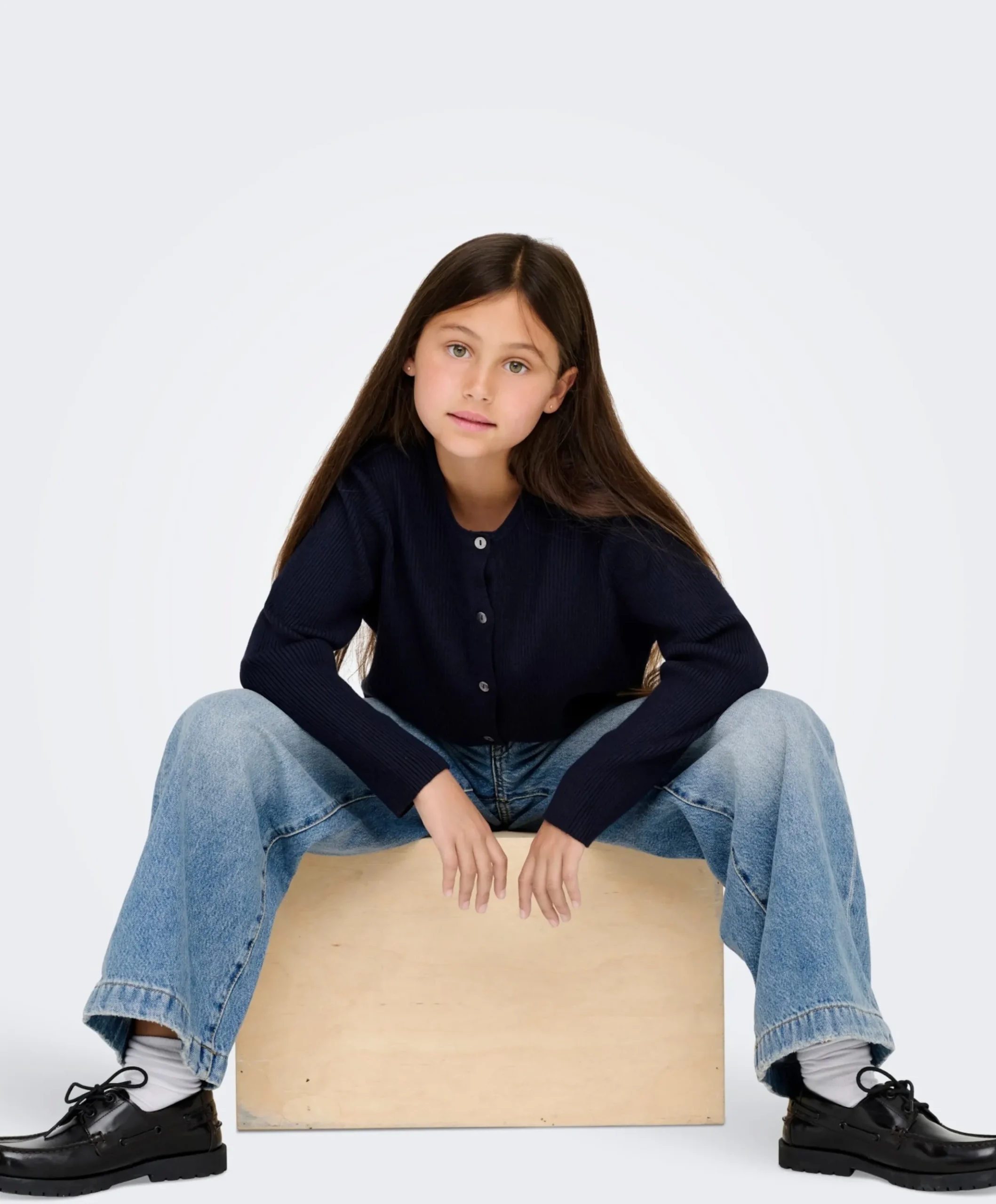 KOGBROOME HW WIDE DNM TAI meisjes jeans blauw