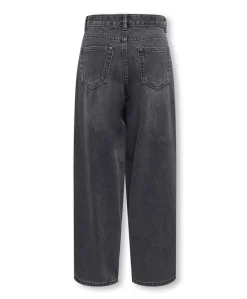 KOGGIANNA-ELLA MW BAGGY STRAIGHT DN meisjes jeans zwart