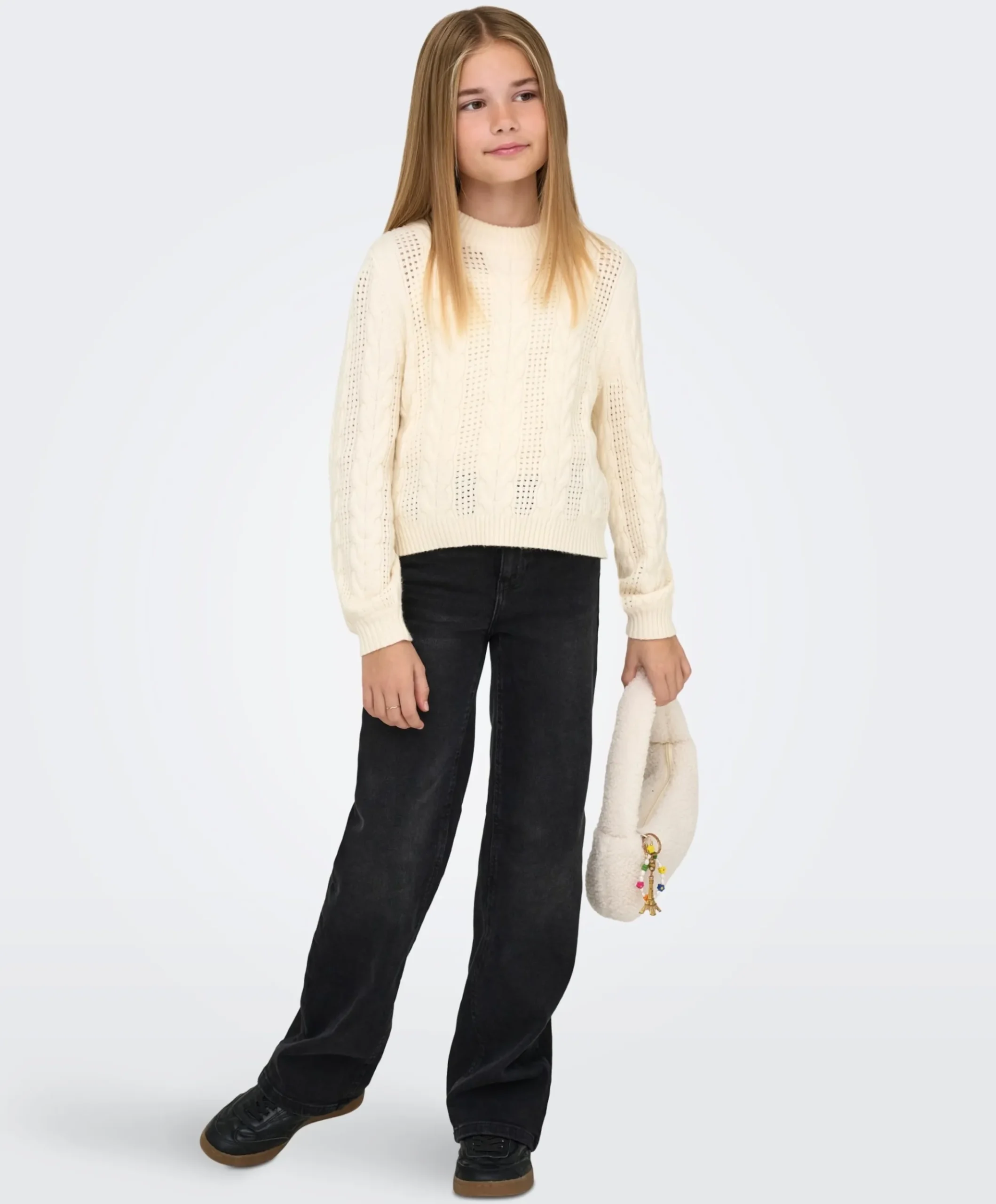 KOGJUICY LIFE WIDE LEG DNM DCC369 meisjes jeans zwart