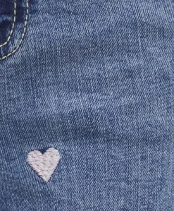 KOGJUICY WIDE LEG HEART EMB DNM JEA meisjes jeans blauw