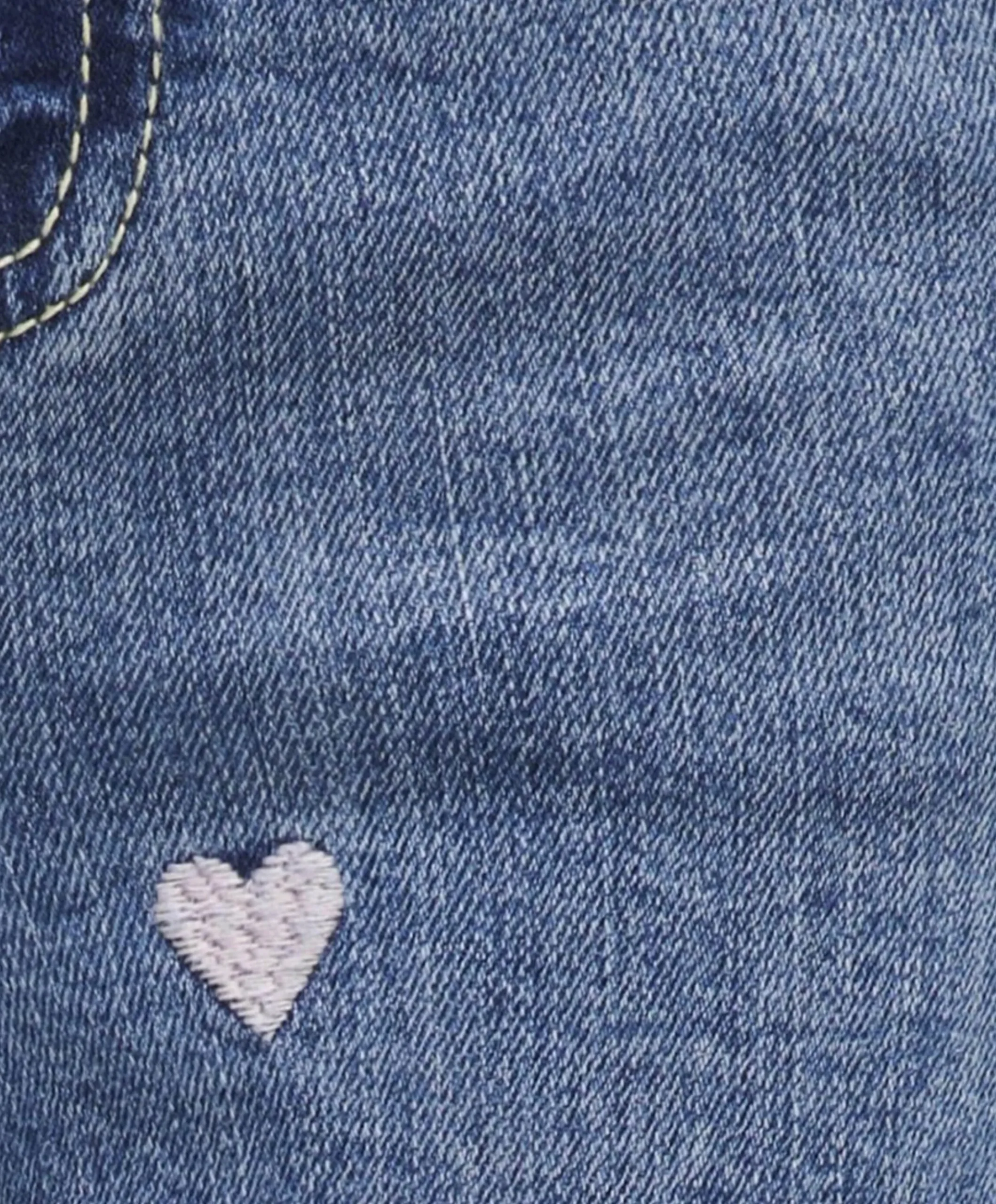KOGJUICY WIDE LEG HEART EMB DNM JEA meisjes jeans blauw