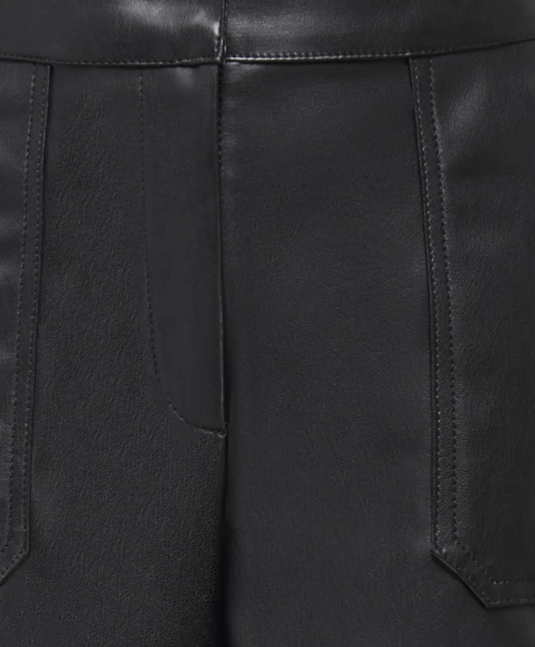 KOGTRICIA FAUX LEATHER OTW meisjes korte broek zwart