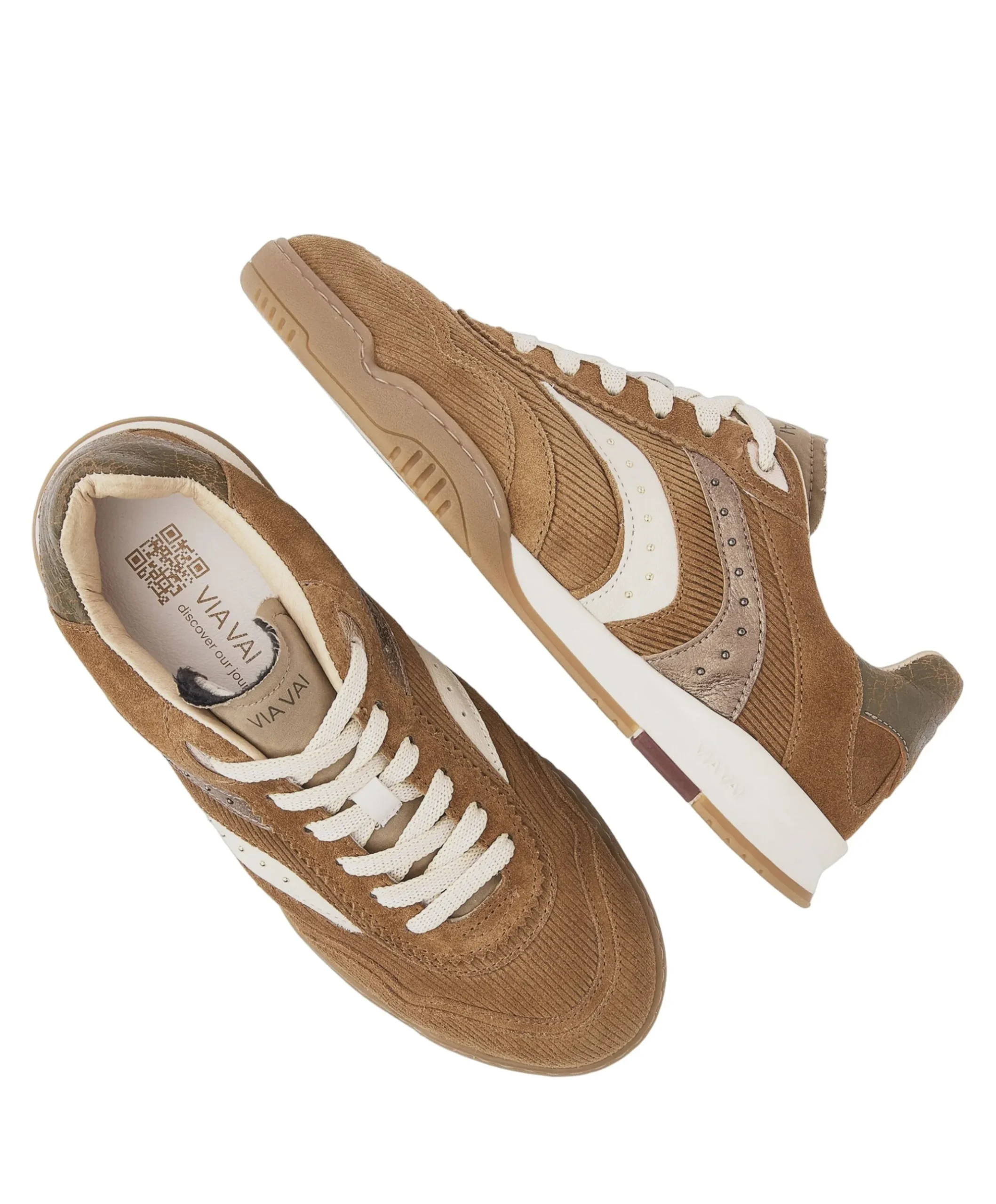 Kris Pax dames sneakers bruin