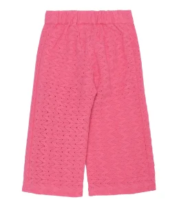 Lace patch meisjes broek roze
