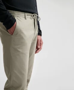 Lancaster Twill Knit Tapered Jogger heren broek grijs