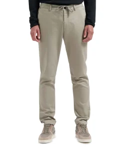 Lancaster Twill Knit Tapered Jogger heren broek grijs