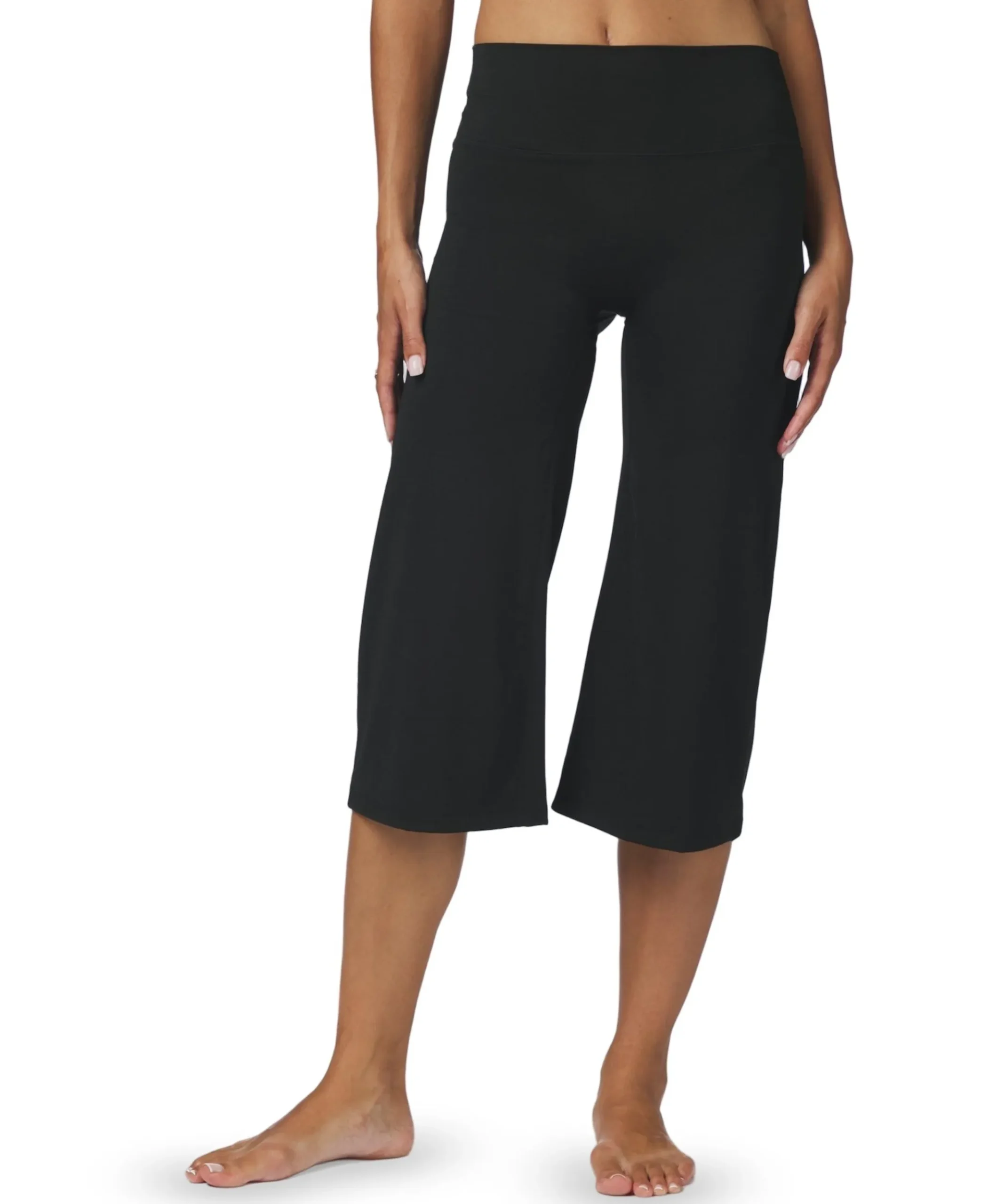 Lauri Wide dames capri broek zwart