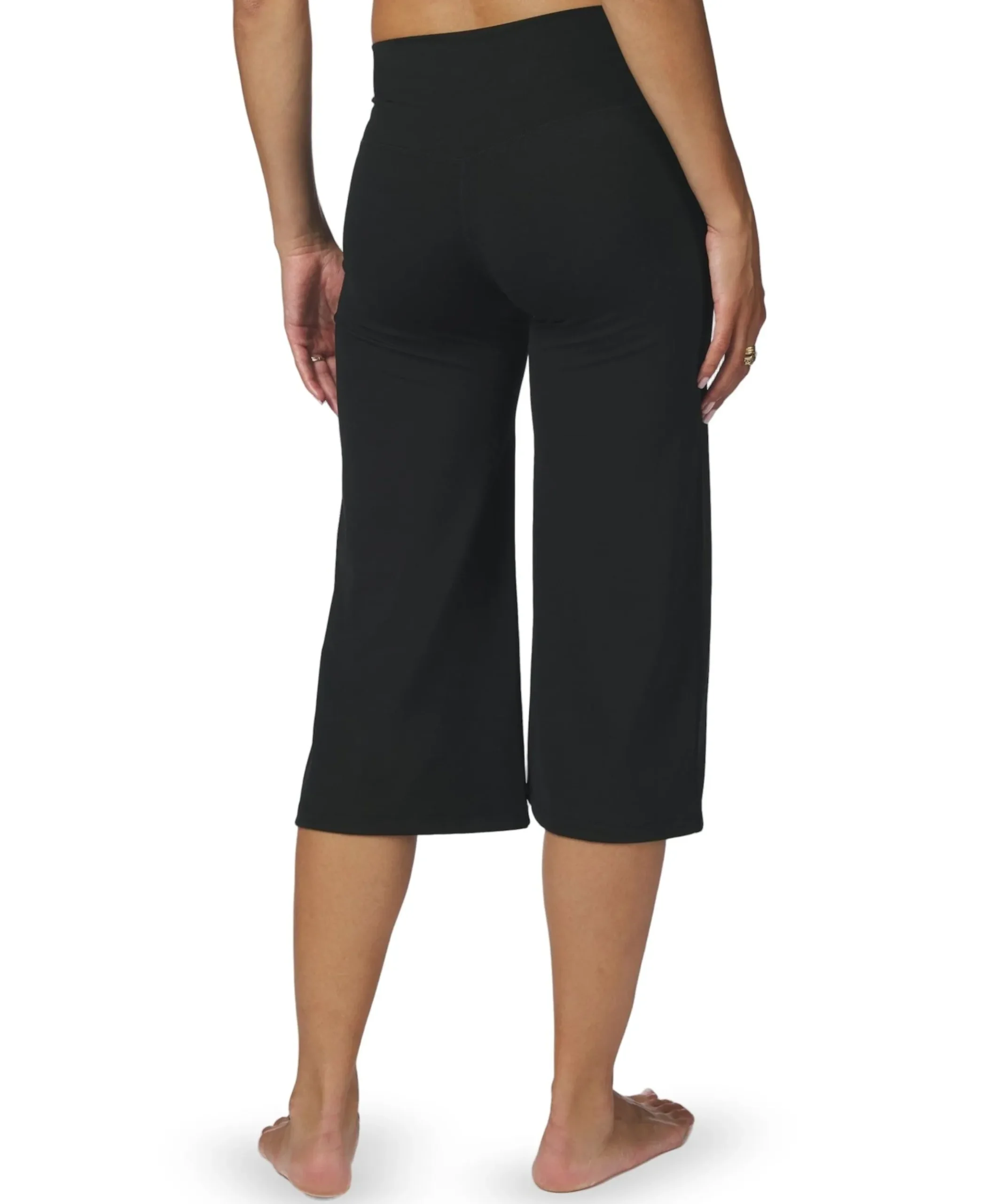 Lauri Wide dames capri broek zwart