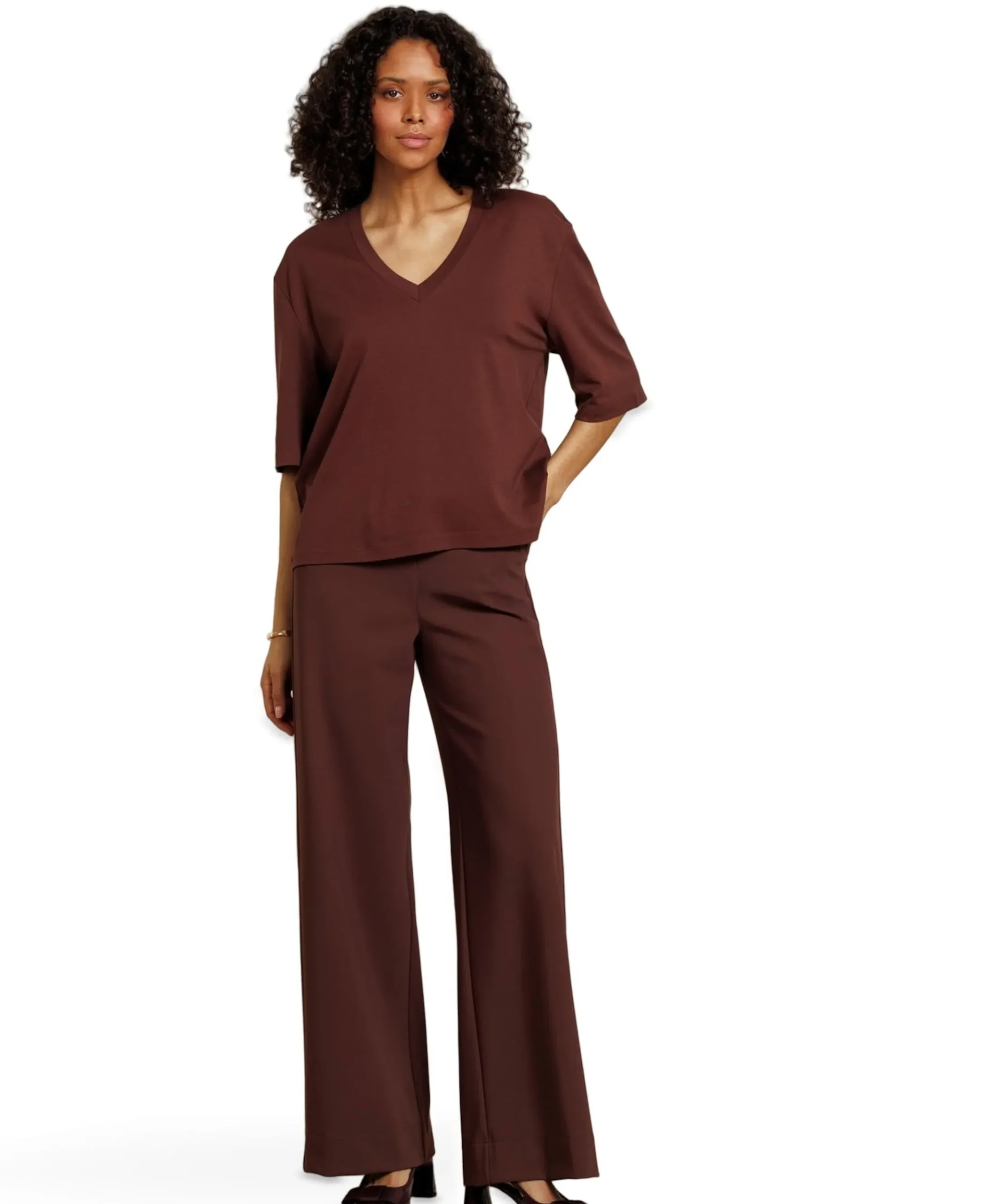 Lexie bonded dames broek bruin