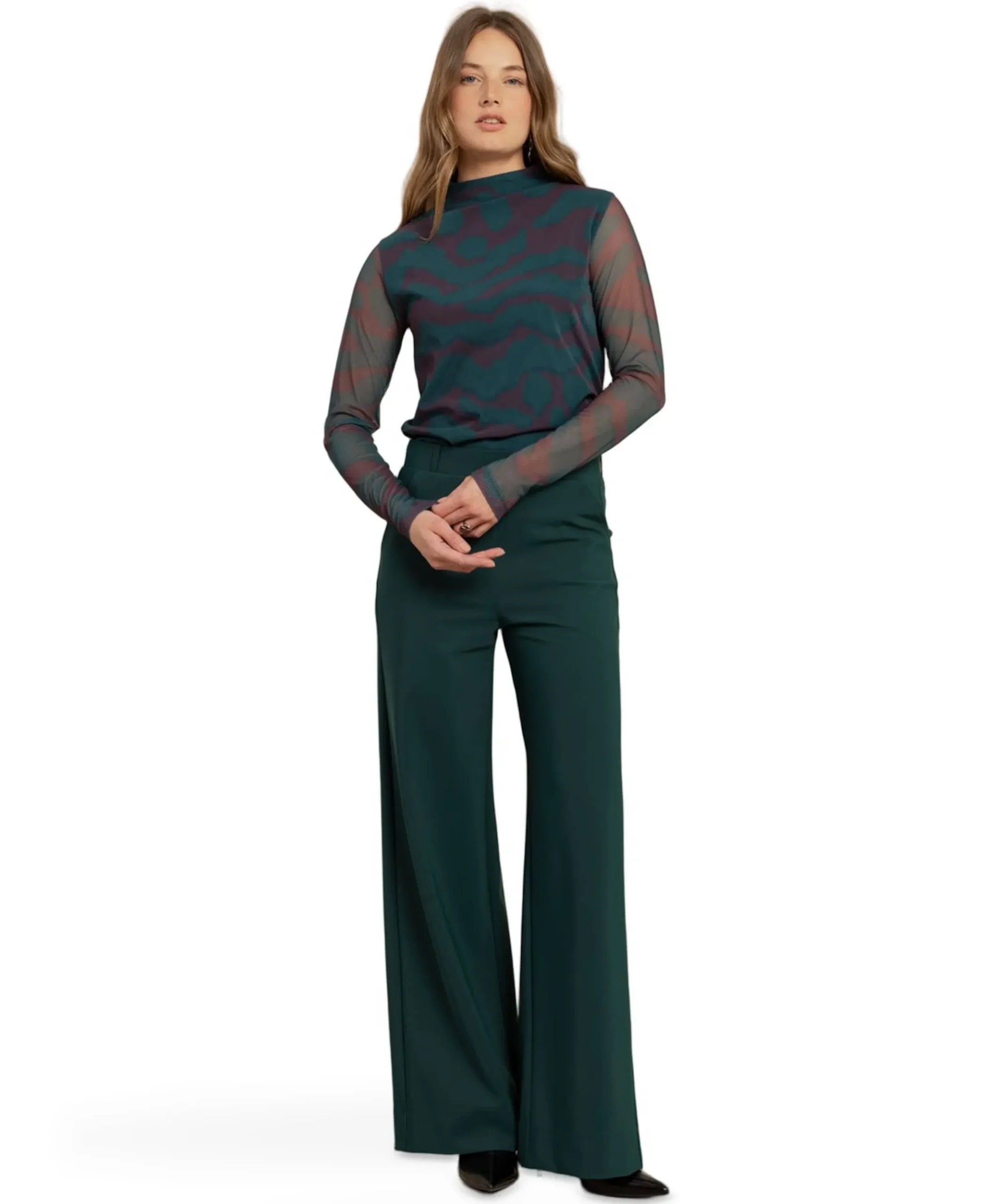 Lexie bonded dames broek groen