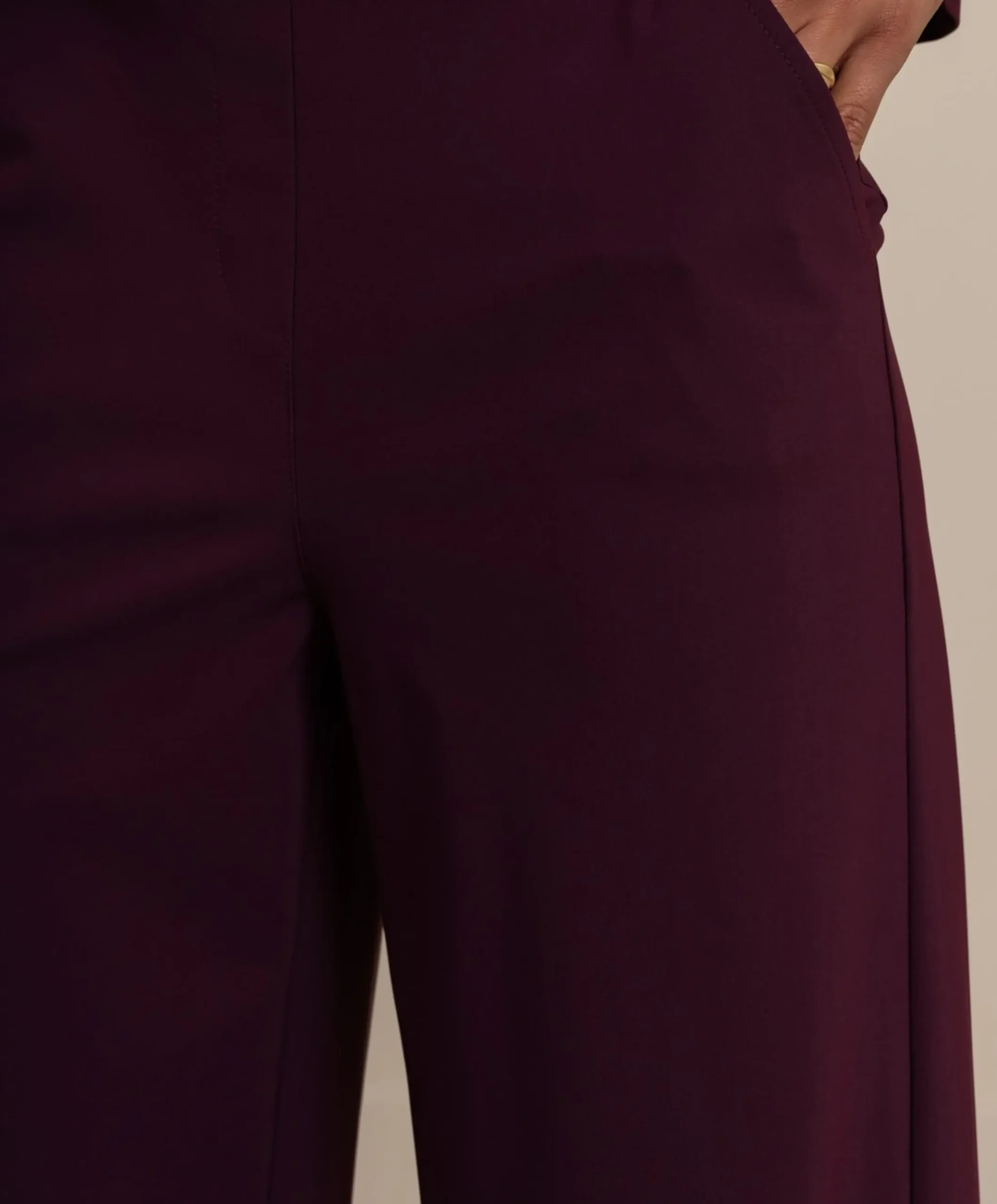 Lexie bonded trousers dames broek paars