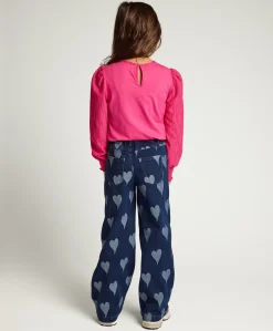 Little denim heart meisjes jeans blauw