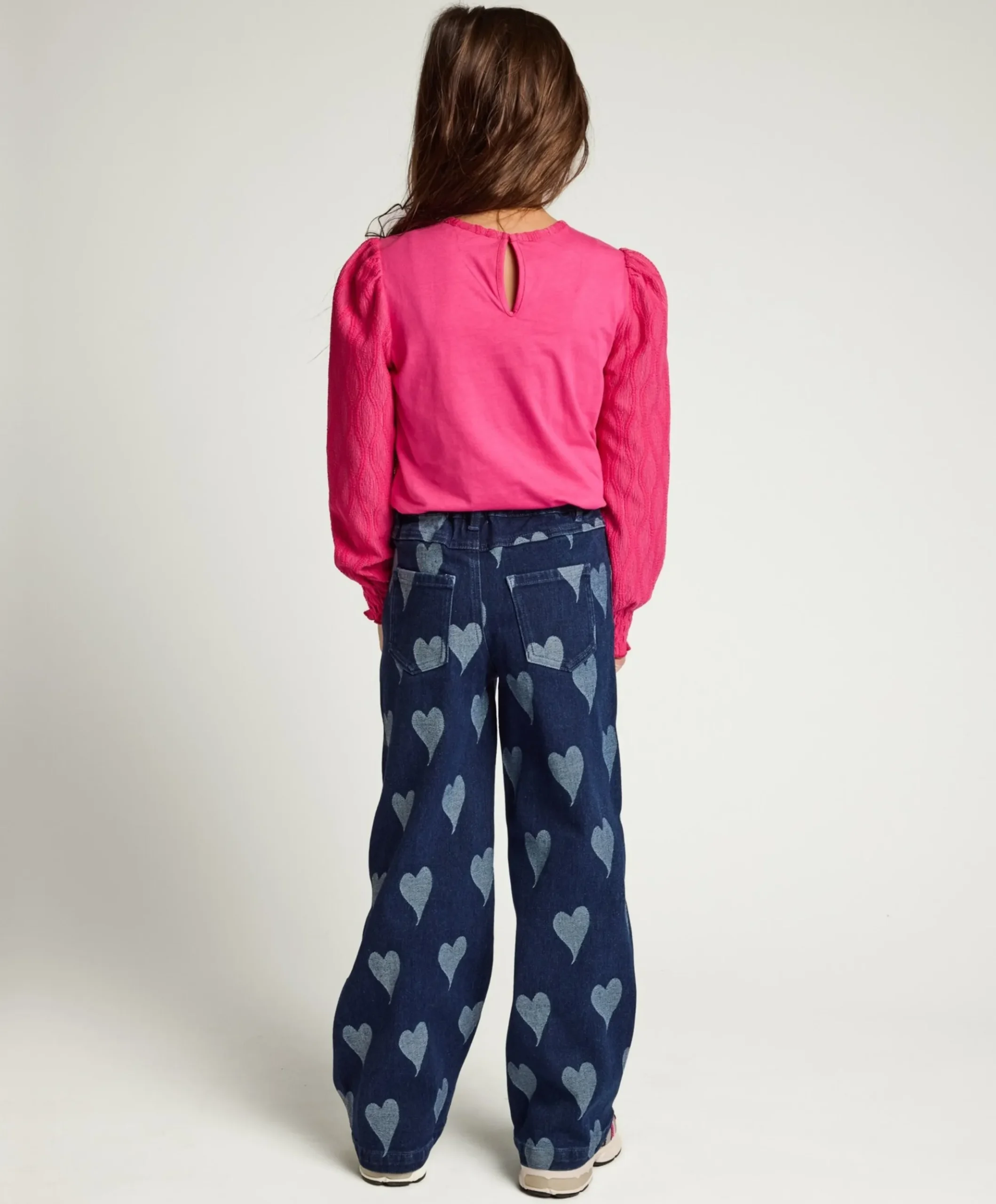 Little denim heart meisjes jeans blauw