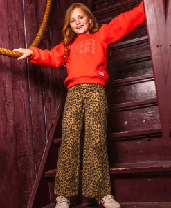 Little leopard meisjes jeans bruin