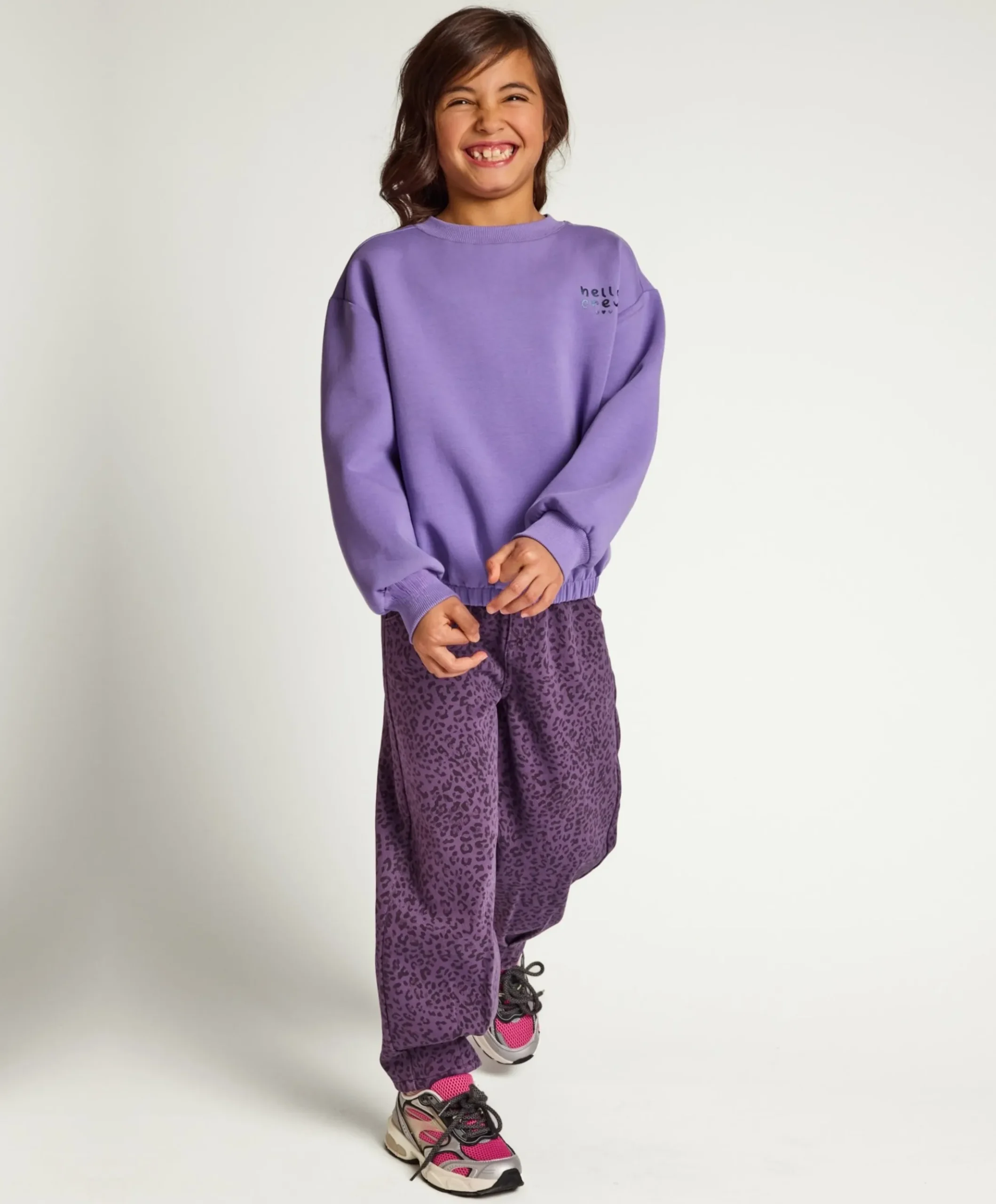 Little leopard meisjes jeans paars
