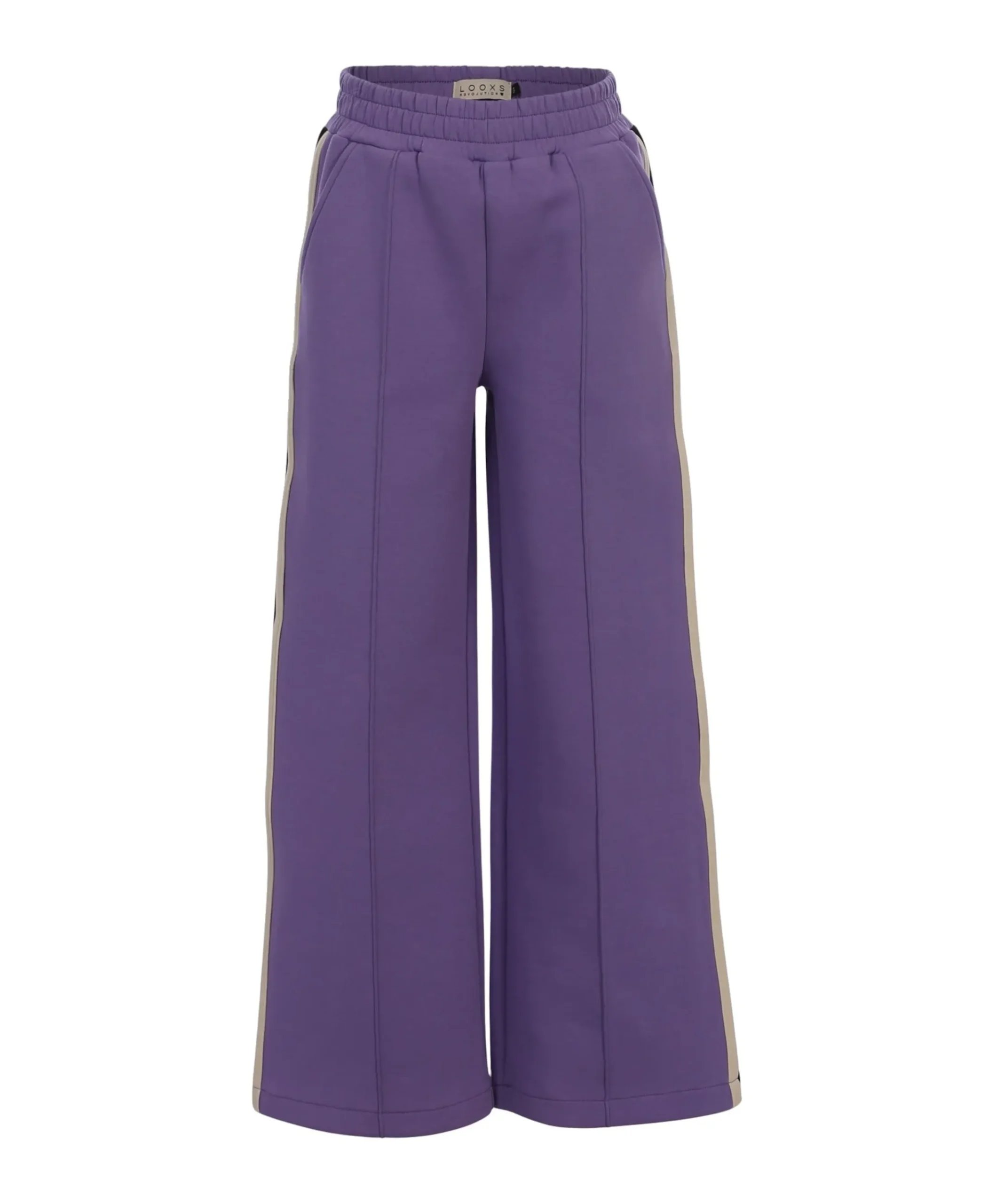 Little scuba wideleg meisjes broek paars