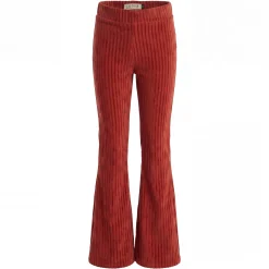 Little velvet flare meisjes broek bruin