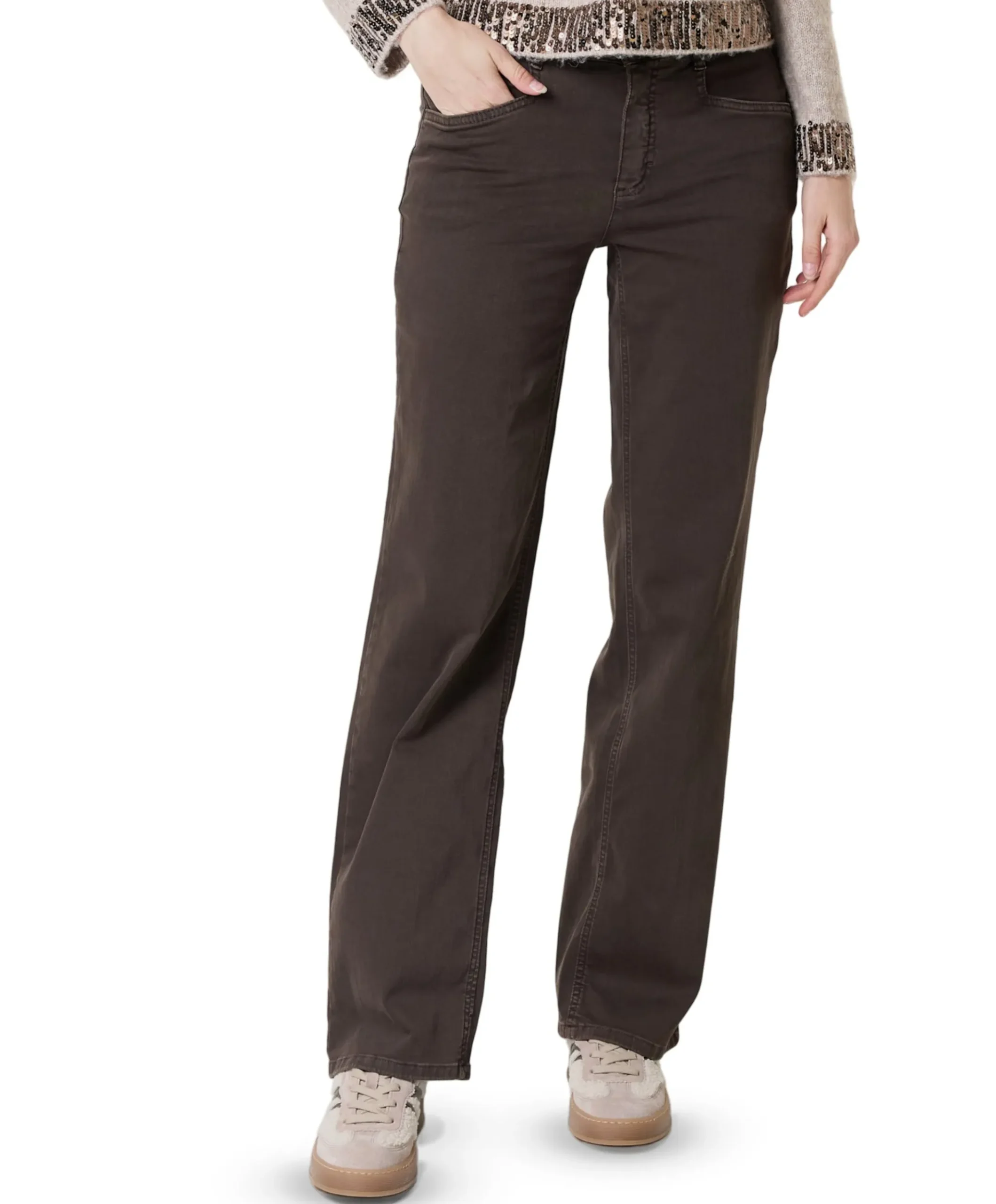Liv Straight dames broek bruin