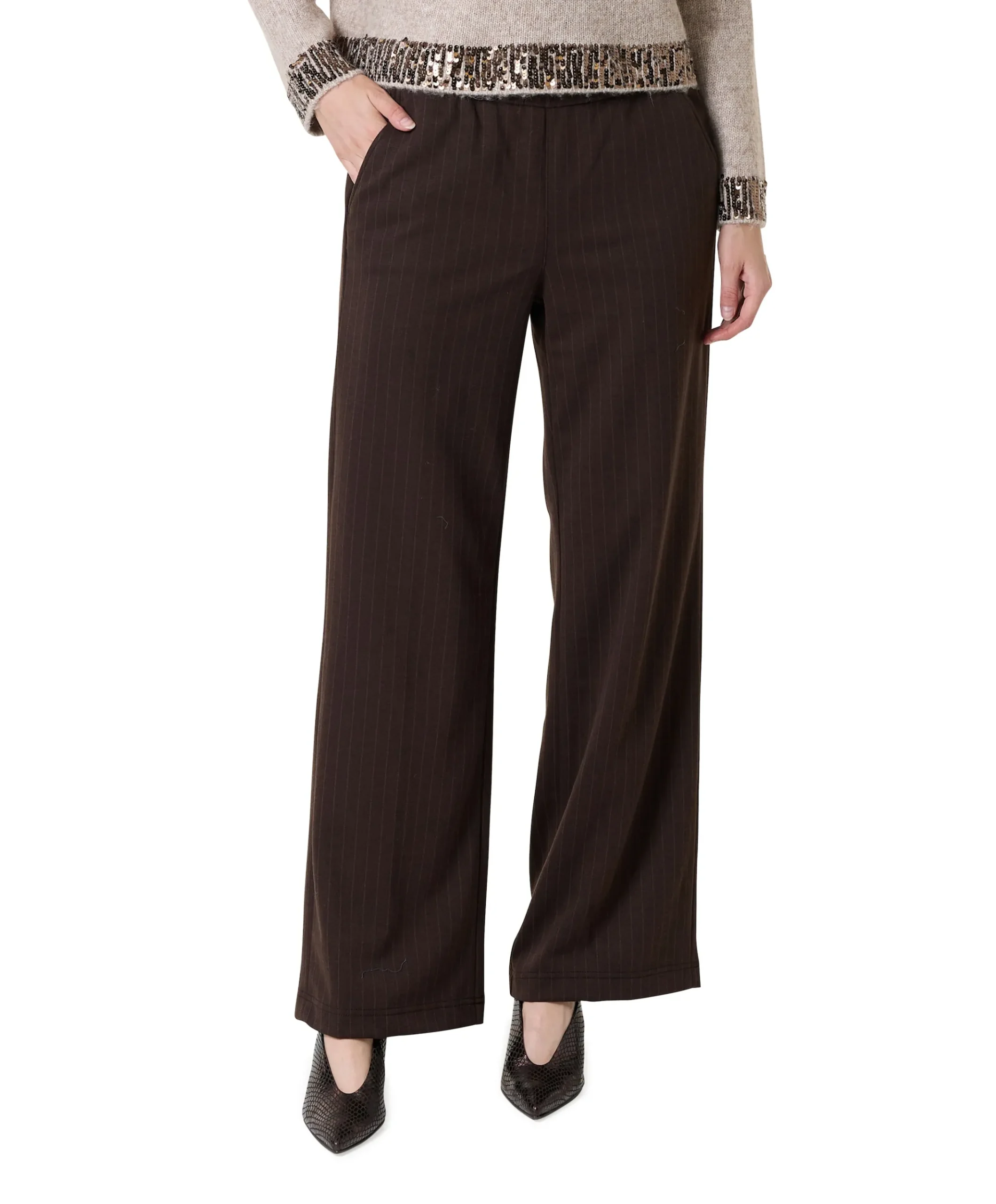 LIZ EASY dames broek bruin