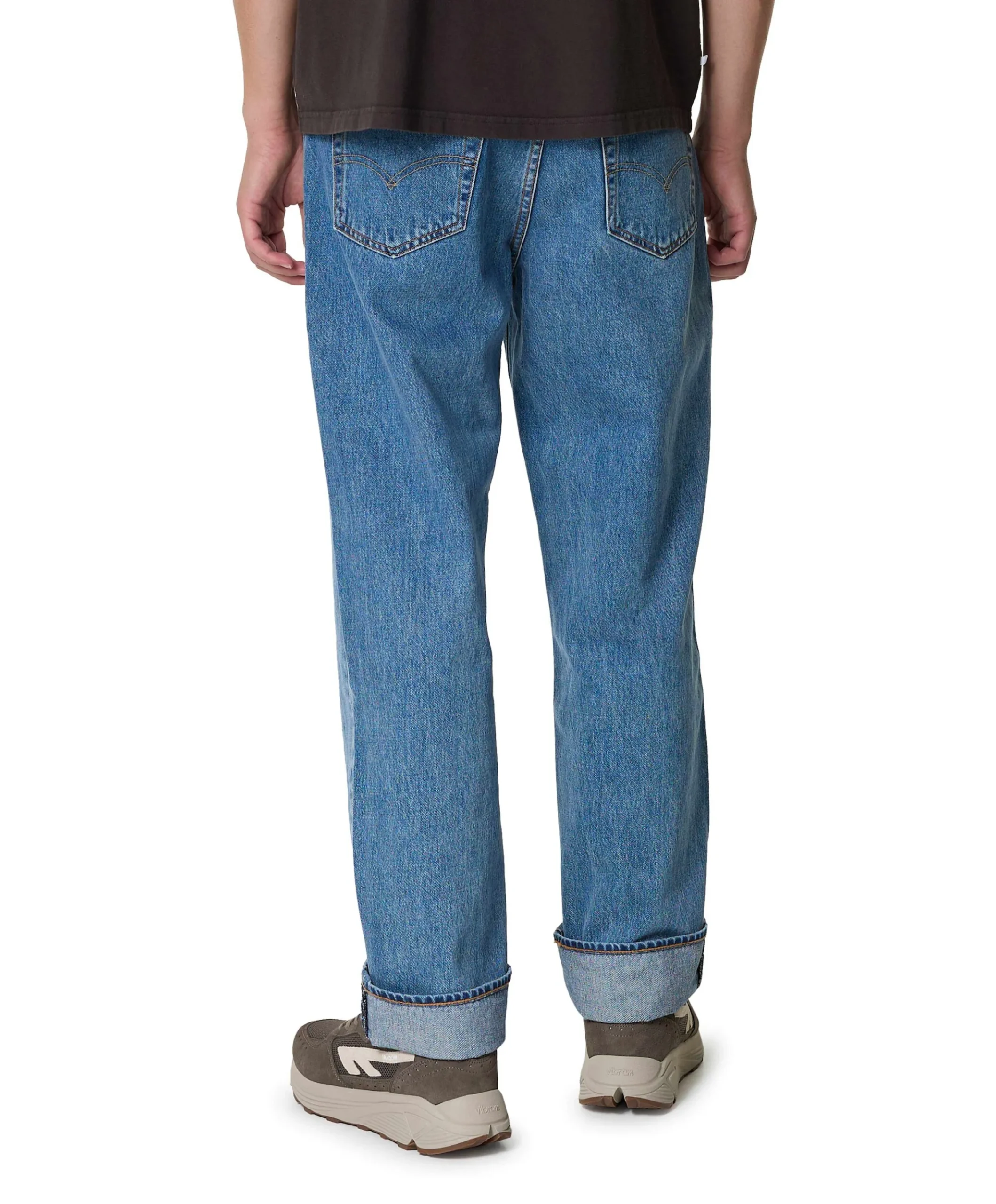 568 Loose straight heren jeans blauw