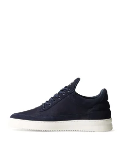 Low Top Suede Grain heren sneakers blauw