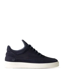 Low Top Suede Grain heren sneakers blauw