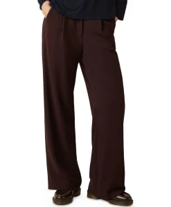 Lynn Woven Crepe dames broek bruin